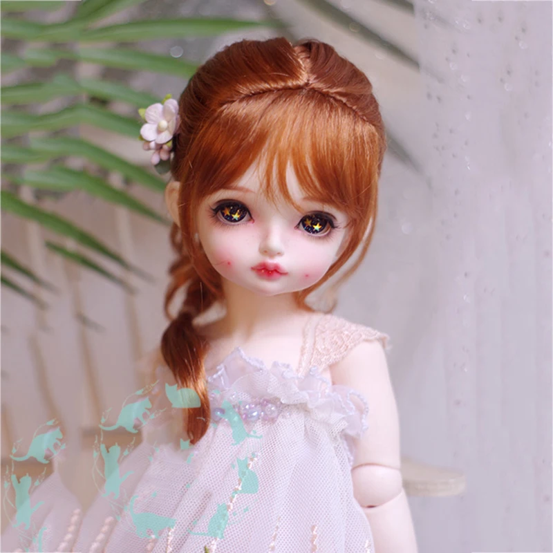 Парик для куклы Bybrana BJD 1/3 1/4 1/6 имитация мохера молока чая пальмы Скорпиона длинные