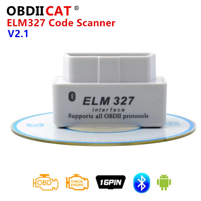 200 шт. DHL Bluetooth ELM327 последняя версия V2.1 Новый Авто OBD сканер Код считыватель