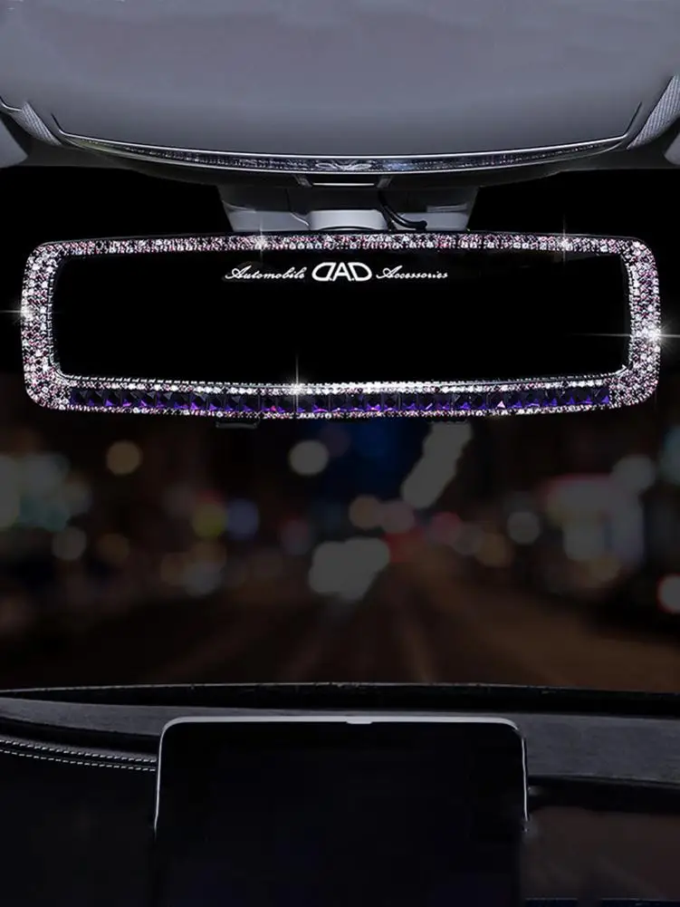 Внутреннее зеркало заднего вида Стразы крышка Кристальное украшение алмазное