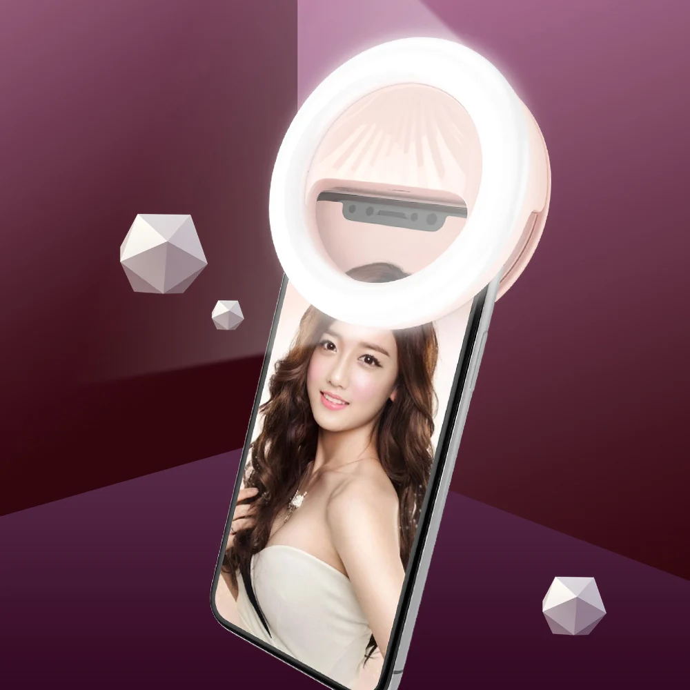 3 цвета селфи светодиодный кольцевой вспышки света мобильного телефона 52 S лампа