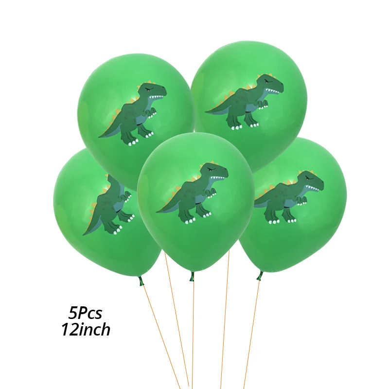 balloons-5pcs-C Реквизит Динозавр для вечеринки динозавр одноразовые пластины чашки шляпа соломинки бумажный шарик гирлянда на день рождения детей, мальчика вечерние украшения - Цвет: balloons-5pcs-C