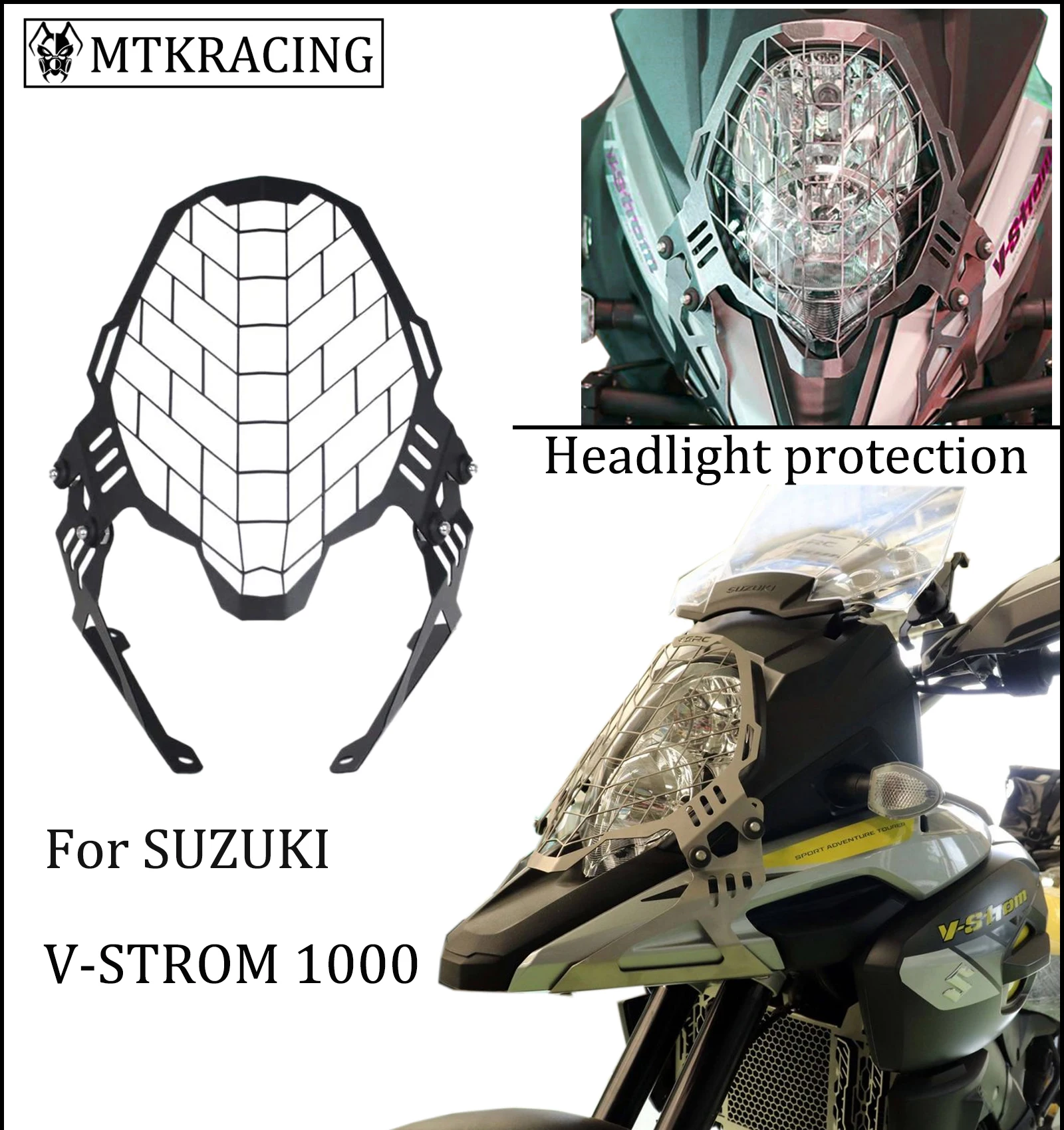 MTKRACING для SUZUKI V STROM 1000 VSTROM VSTROM1000 решетка фары крышка 2017 2019|Накладки и декоративные