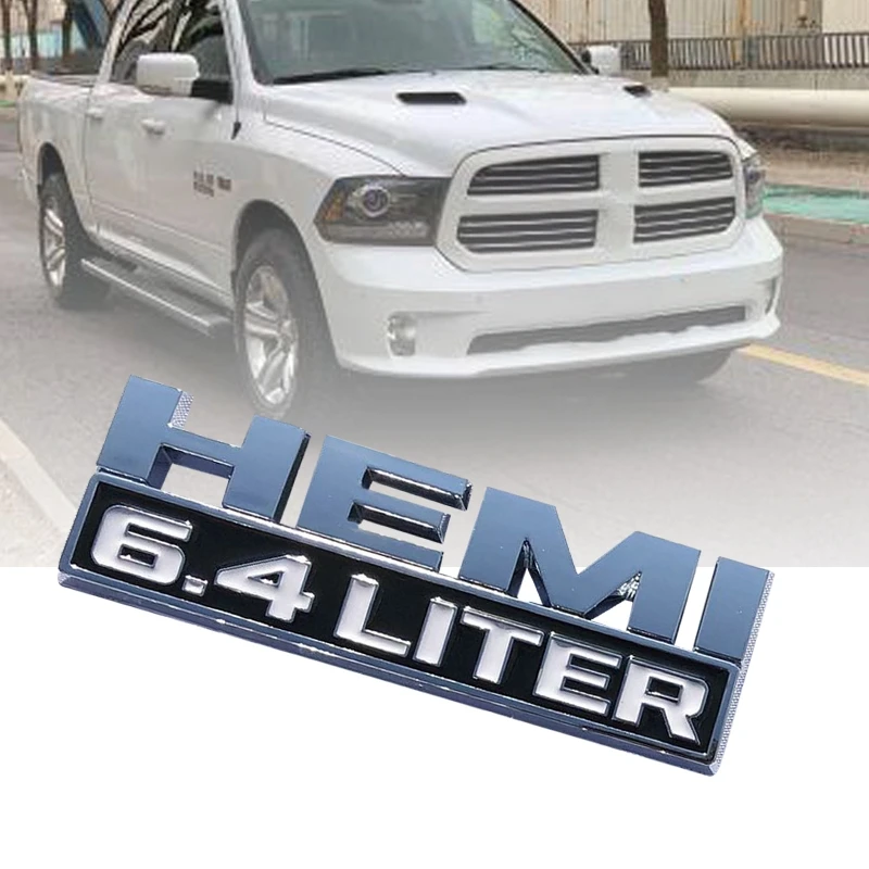2X HEMI 6 4 литровые Эмблемы 3D Боковая дверь Fender Trun значок наклейка для Ram Charger
