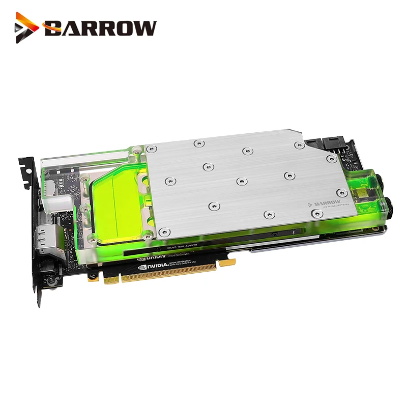 Водяной кулер Barrow GPU для NVIDIA TITAN RTX 2080 Ti/RTX новый дизайн боковое отверстие G1/4