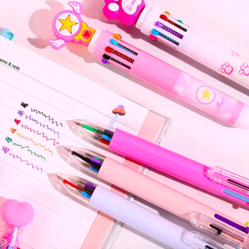 Студенческая милая Шариковая ручка из десяти цветов Цветная