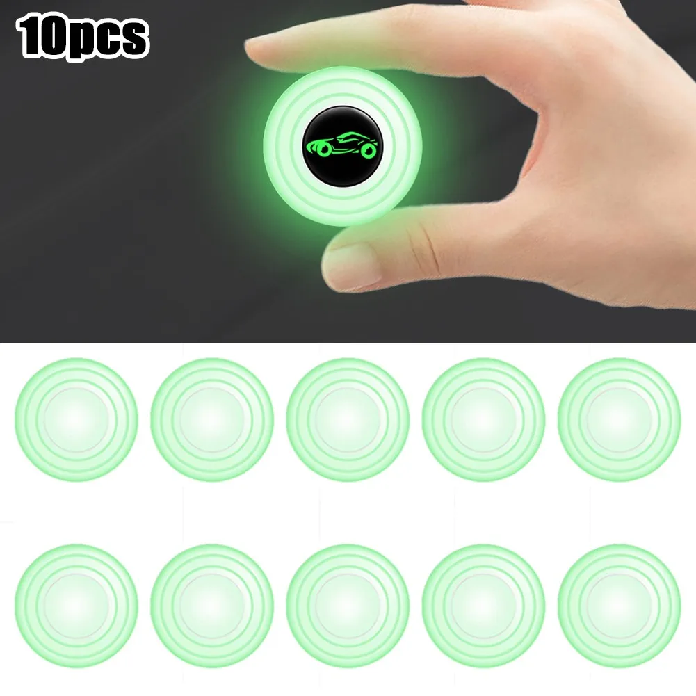 

10pcs Car Door Anti-Collision Luminous Sound Insulation And Shock-Absorbing Gasket Silicone Pad Explosion-proof Lock Sticker