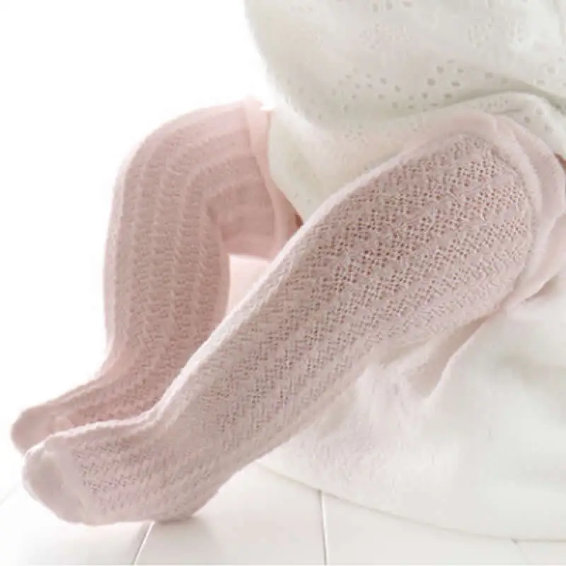 Toddlers Baby Girls Boys Knee High Socks summer thin Solid Cotton Good Air Permeability Sock for Newborns Infantile 0-24months | Детская