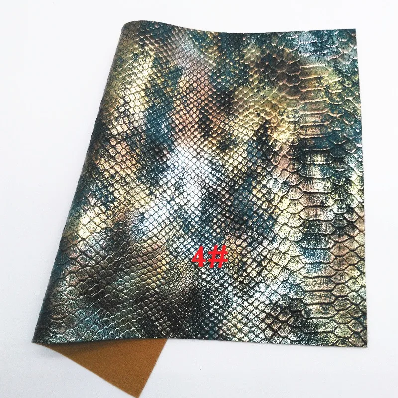 4 Glitterwishcome 21X29 см A4 размер винил для бантов металлическая змеиная кожа, синтетическая искусственная кожа листы для бантов, GM494A - Цвет: 4