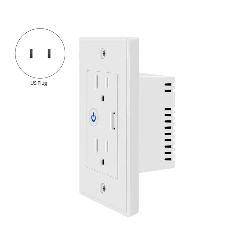 Умная розетка с usb-портом Wi-Fi настенная пульт дистанционного управления