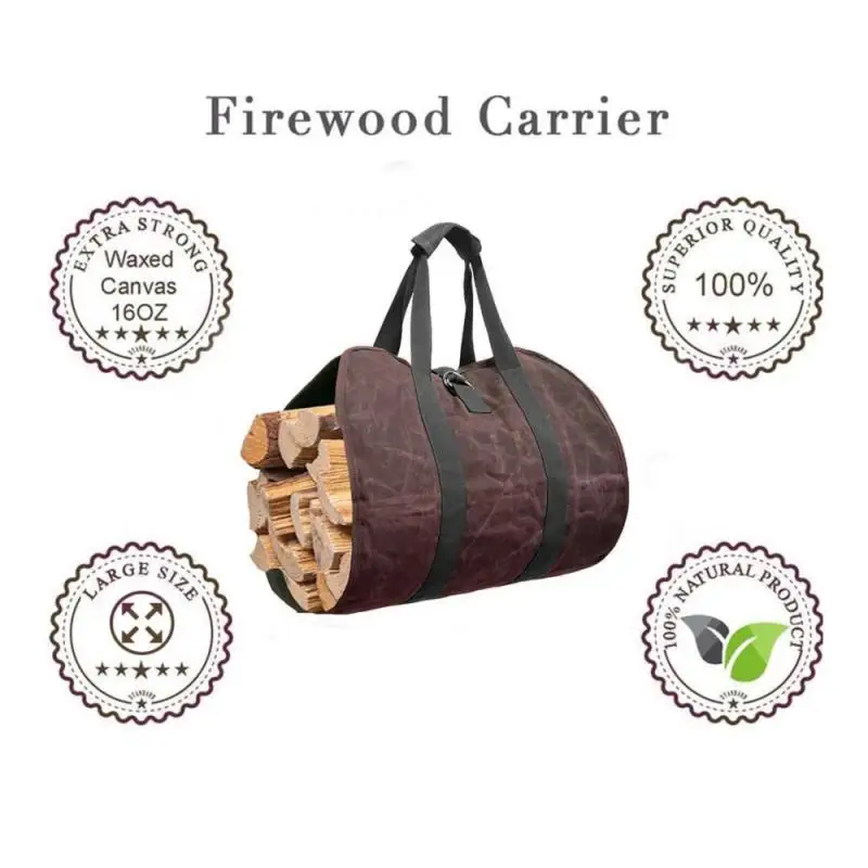

Firewood Transport Bag Canvas Tote Bag Portable Firewood Bag Storage Firewood Storage Outdoor Firewood Storage Bag Wood Carrier