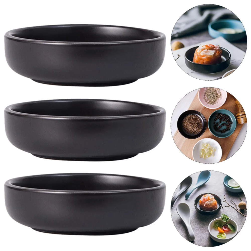

6pcs Japanese Sauce Dishes Dipping Bowls Ceramic Dipping Sauce Bowls Mini Plates