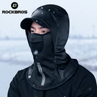 Зимняя Теплая Флисовая Лыжная маска ROCKBROS, капюшон для сноуборда, чехол на все лицо, шарфы, искусственная кожа