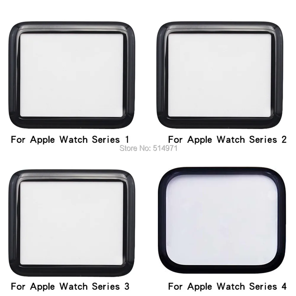 Передняя Экран стеклянная линза для наручных часов Apple Watch серии S3 S4 S5 S6 38 мм 40 42 44