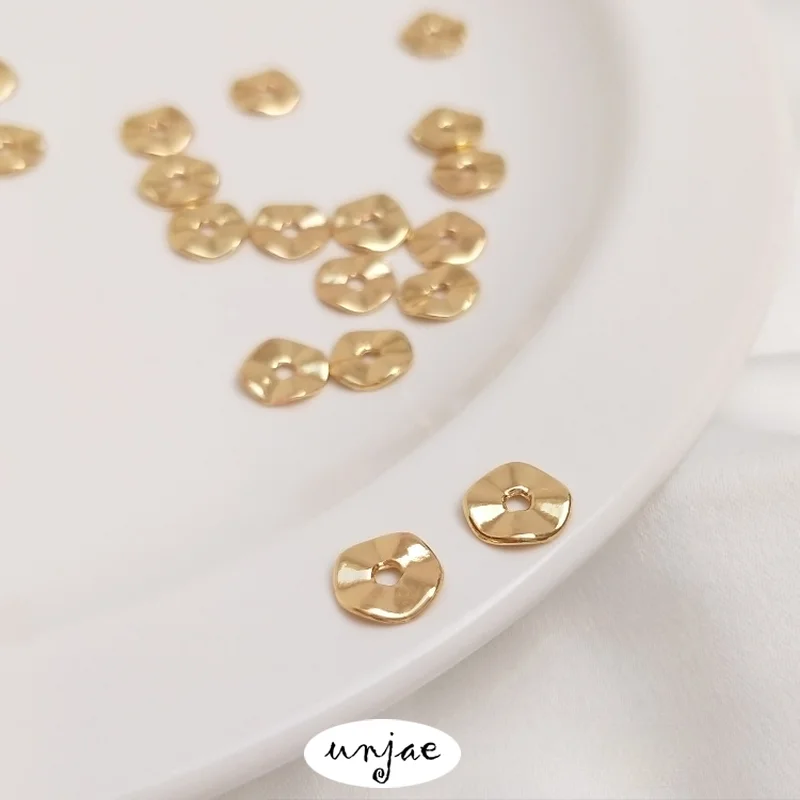 

Gold-coated color-preserving wave discs, real gold-plated spacers, diy string ornaments, accessories and materials