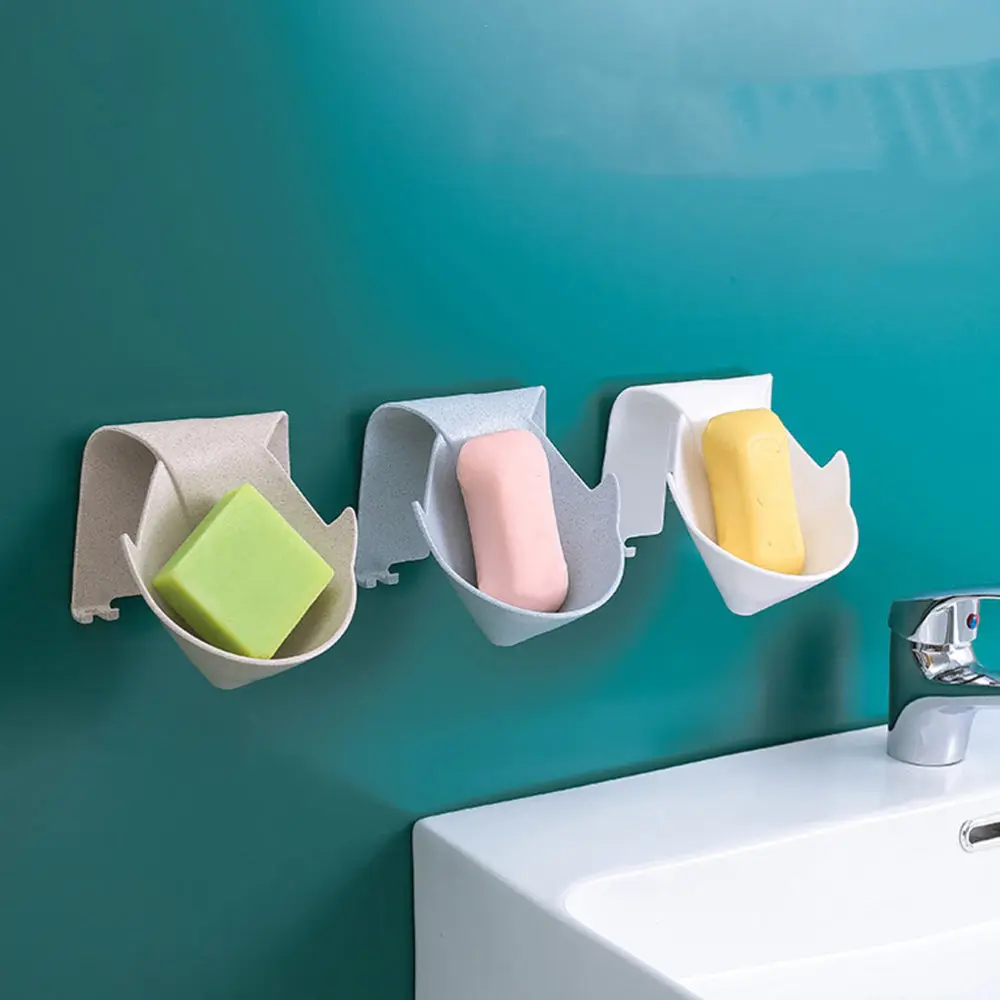 

3Pcs Creative Soap Box Draining Box Wal-mounted Soap Holder Hanging Rack