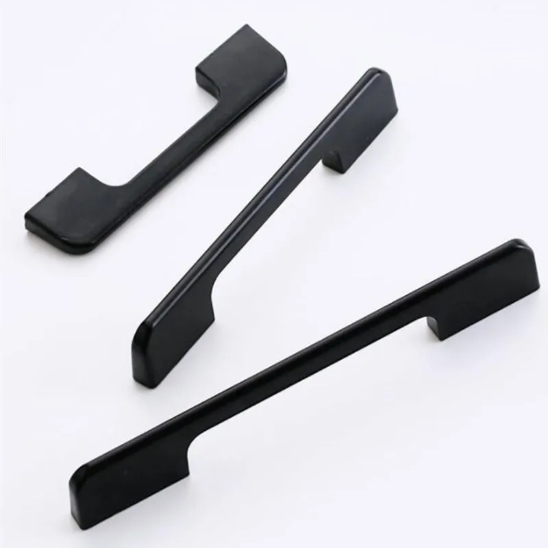 Мебель Черная алюминиевая для мебели 1 шт.|Ручки шкафа| |