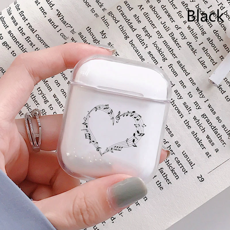 Мультяшный чехол для наушников Apple airpods Bluetooth силиконовый Airpods 1/2 прозрачный