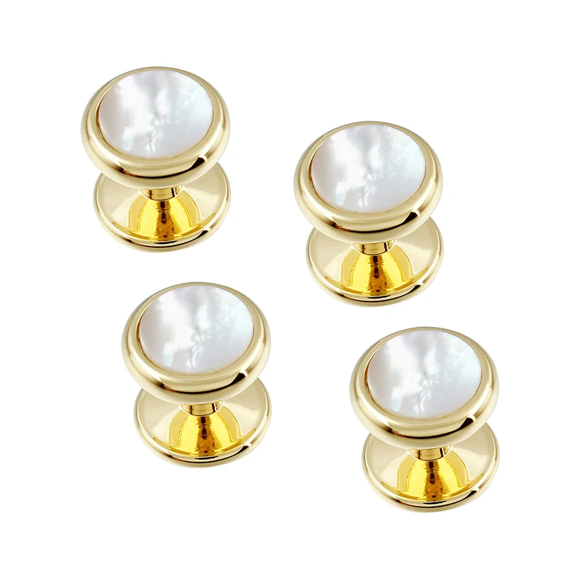 Круглые запонки HAWSON брендовые ювелирные изделия с перламутровым камнем мужские