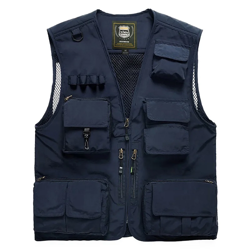 

Men's Summer Outdoor Fishing Mesh Vest Jacket Man Jungle Tactical Multi Pockets Travel Photography Waistcoats