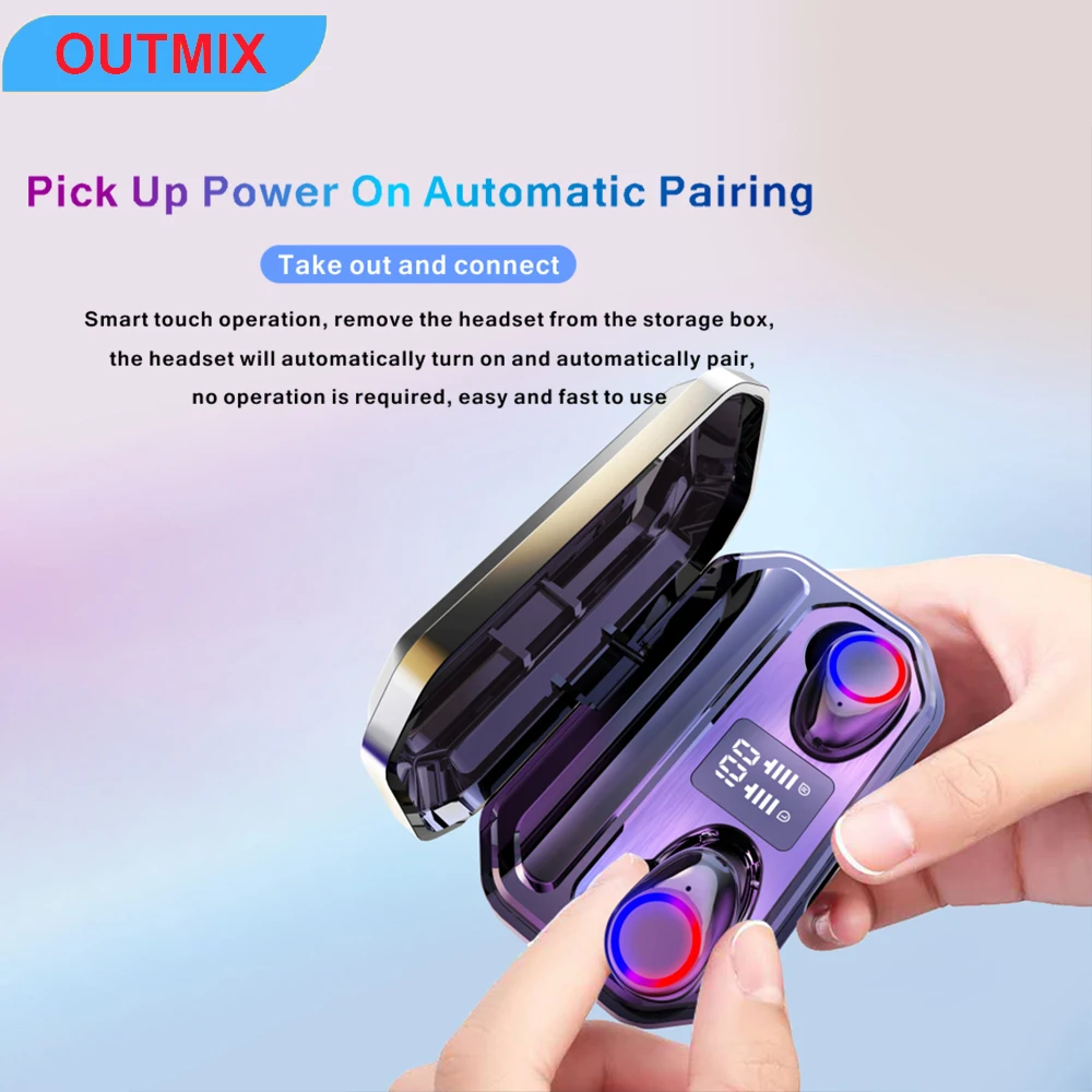 

New M12 TWS wireless Bluetooth 5.0 headphones IPX7 waterproof sports headphones noise canceling headphones for IOS and Android