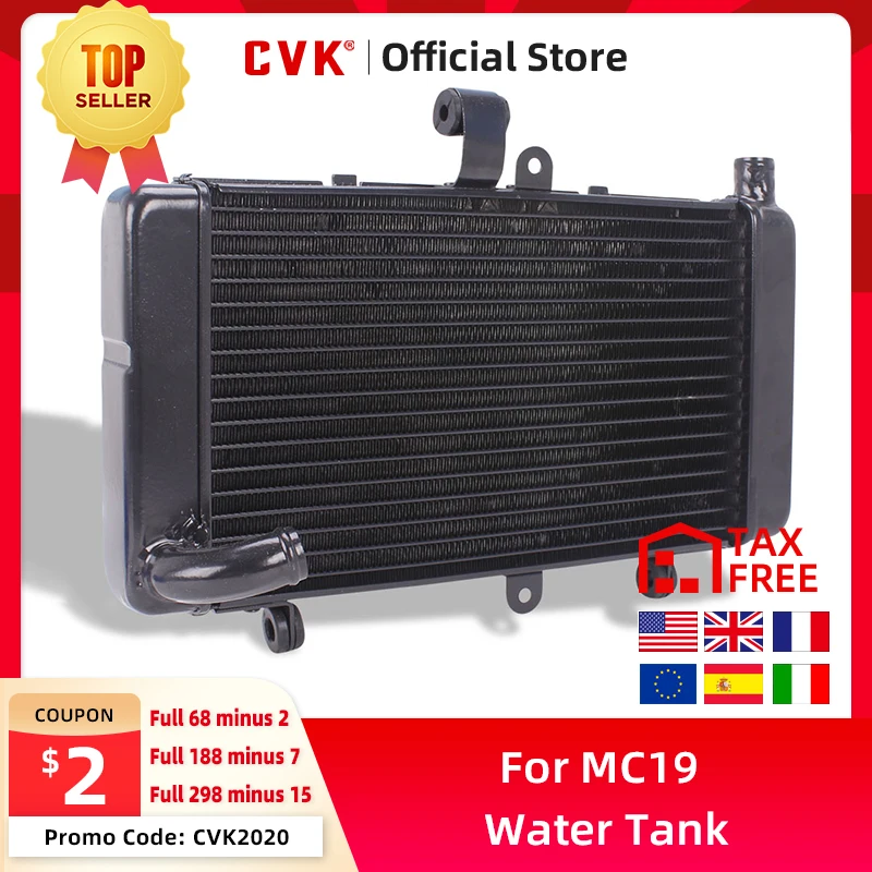 CVK Motorcycle Aluminium Radiator Cooler Cooling Water Tank For HONDA CBR250 MC19 CBR250RR NC19 MC22 MC 19 22 Accessories