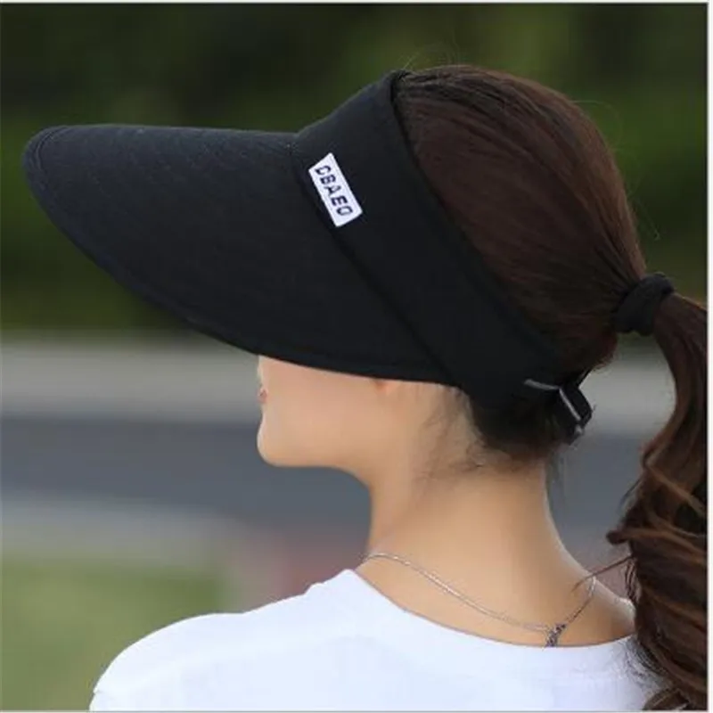 Женские летние солнцезащитные шляпы с жемчугом Складывающийся солнцезащитный