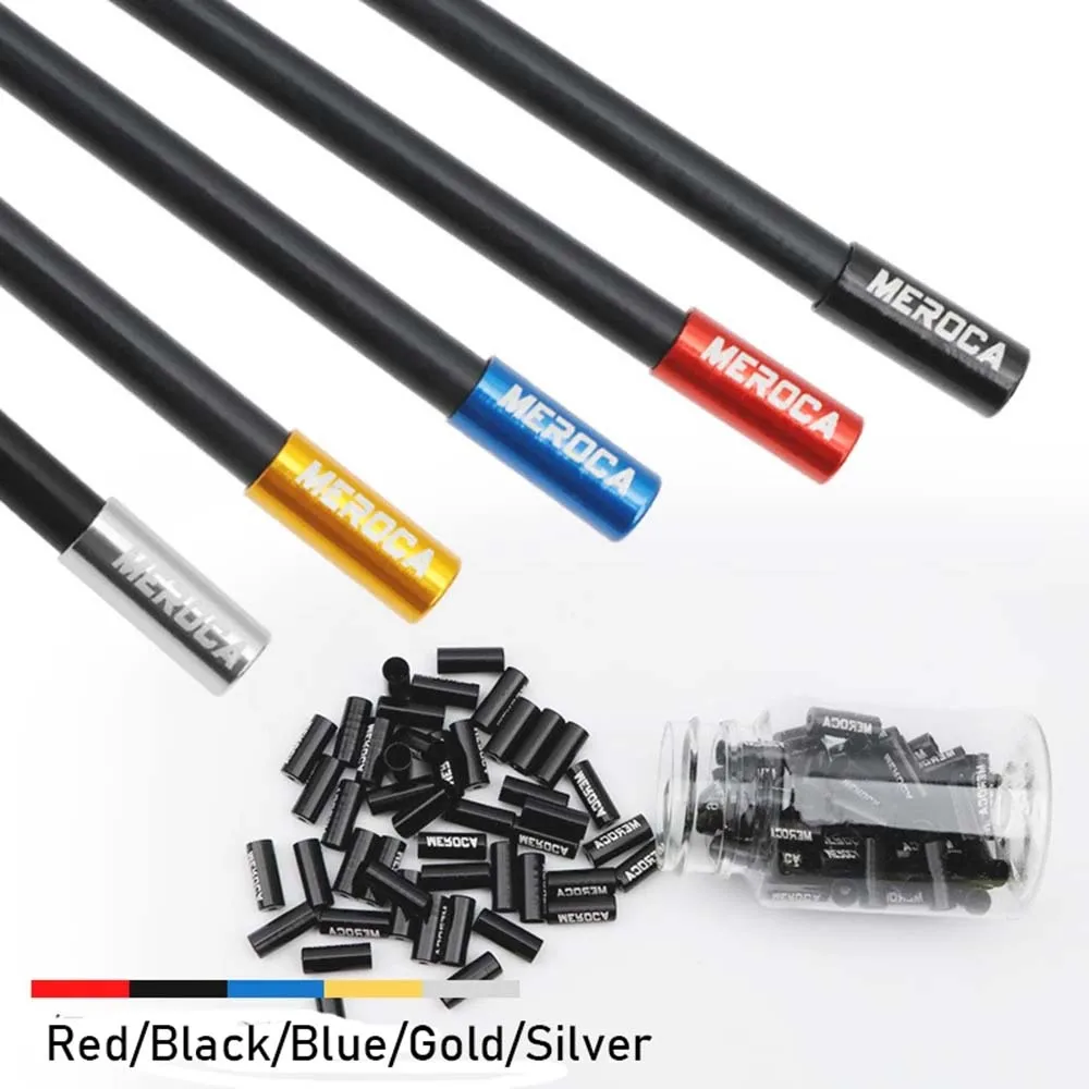 

10pcs 4mm 5mm Aluminium Alloy Derailleur Shift Brake Cable End Cap Housing Ferrules Crimps Wire Tip Dust Cover Bicycle Part