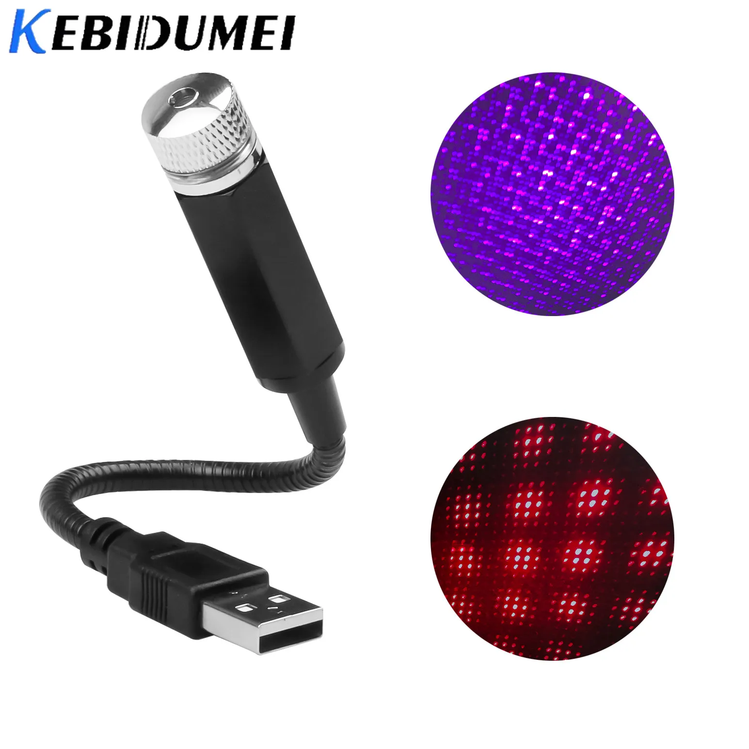 

USB-лампа Kebidumei с изображением звездного неба, атмосферное украшение для автомобиля, потолочный проекционный светильник с изображением звез...