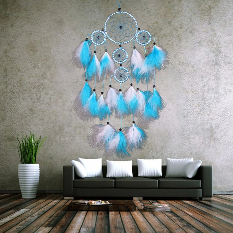 

Handmade Dream Catcher With Feathers Car Wall Hanging Decoration Ornament Craft H3CF