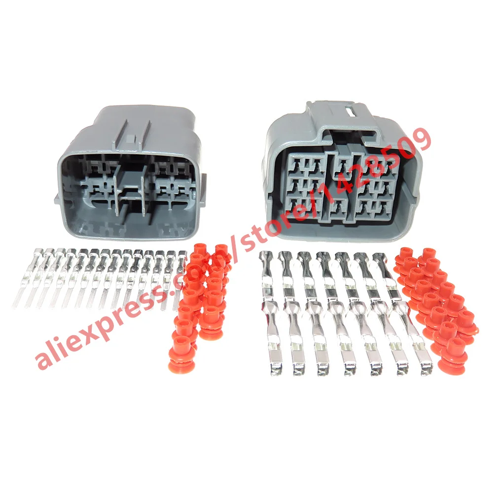 

1 Set 14 Pin/Way Female Male Car Headlight Plug Waterproof Wire Harness Cable Wiring Connector For Mazda 6189-7262 6181-0629