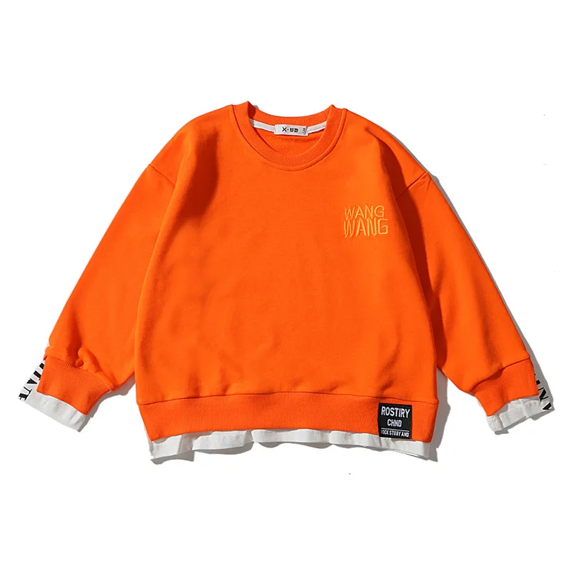 

Purplr Orange Spring Autumn Boys Sweatshirts Jacket Coat KidsOutwear Teenager Tops Children Clothes Cotton High Quality