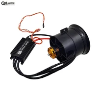 qx motor 70mm edf and 100a esc12 blade multi blade fan brushless motor 2200kv 6s for rc airplane model drone accessories