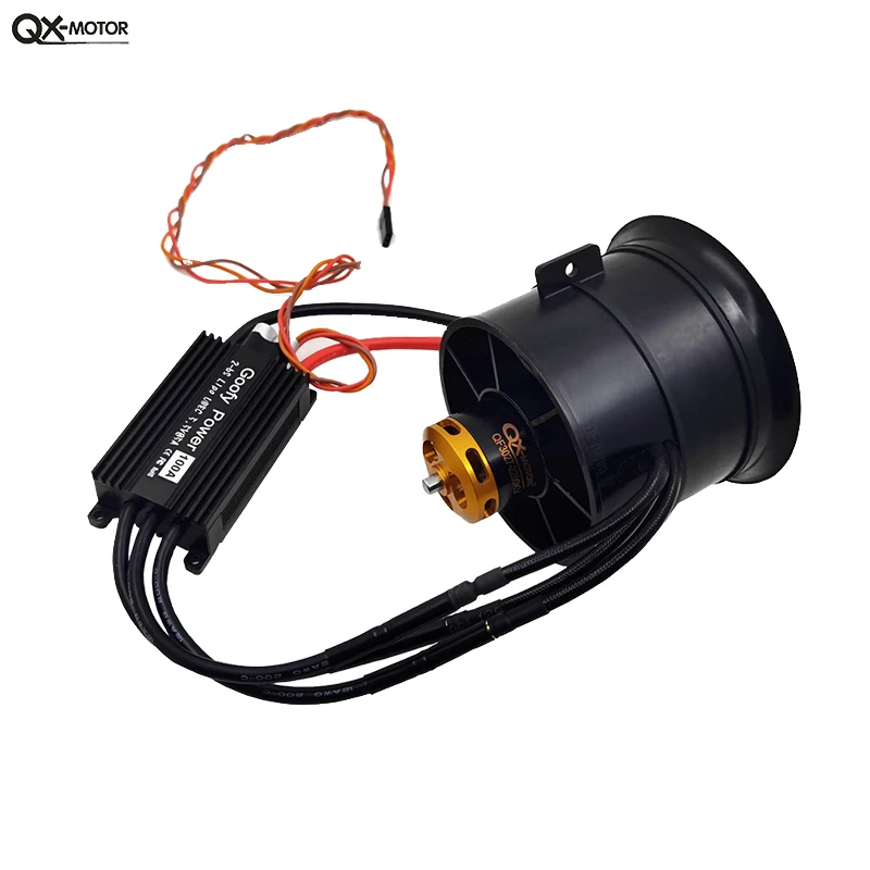 Мотор QX 70 мм EDF и 100A esc12-Blade многолопастной вентилятор бесщеточный двигатель 2200KV 6S