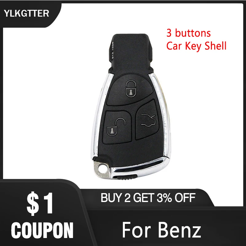 3 кнопочный Автомобильный ключ сменный пульт дистанционного управления для Mercedes