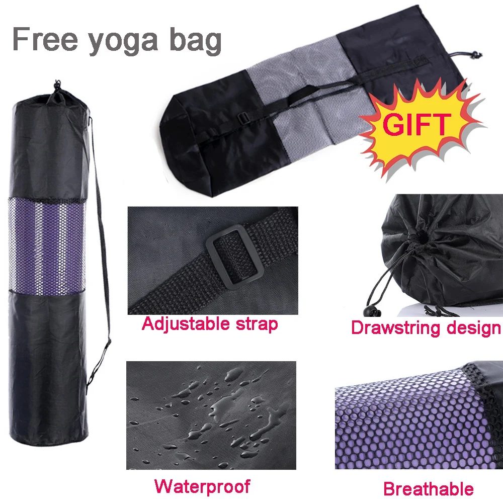 

Double sided Nonslip Yoga mat excersize mat for home workout gymnastic sports mat With position line Natural rubber is tasteless