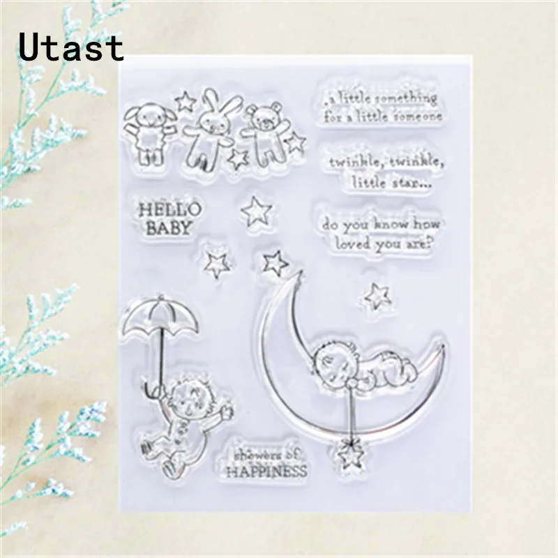 Детский ночной прозрачный силиконовый штамп для сна/прозрачный резиновый