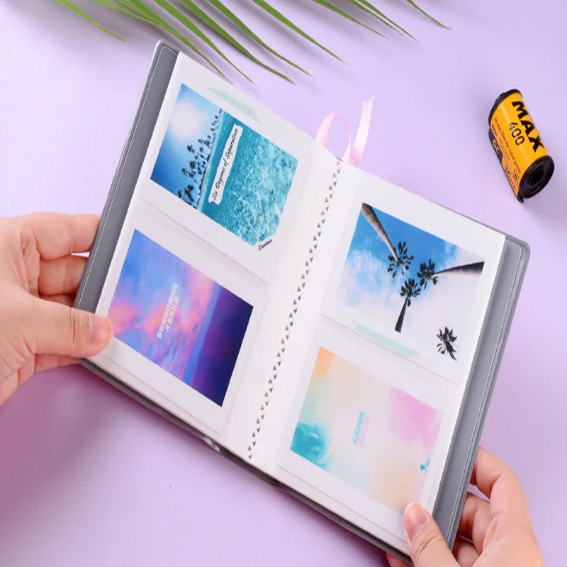 64 Карманы Мини Фотоальбом для Instant Polaroid Картина чехол ЖК дисплея с подсветкой