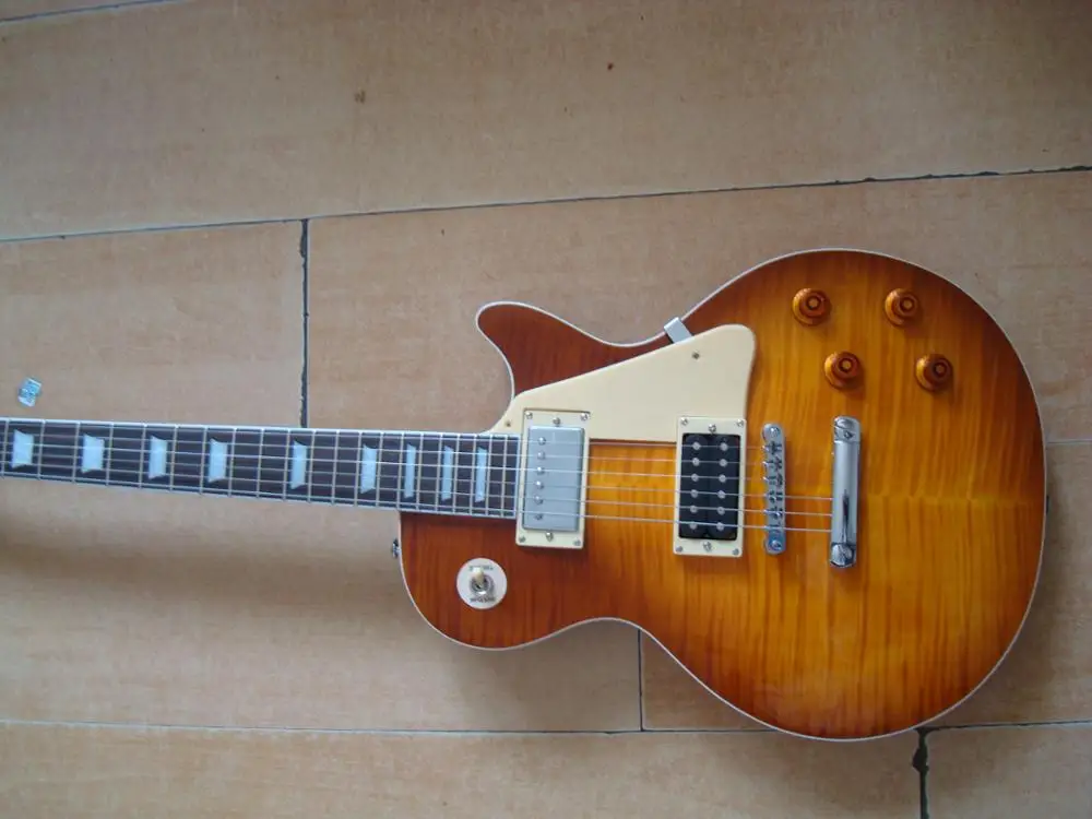 Корпус из красного дерева и шея электрическая гитара sunburst с огнеупорным