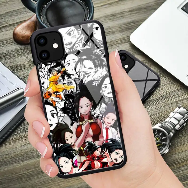 Резиновый чехол Yaoyorozu для iPhone 12 11 Pro Max XS 8 7 6 6S Plus X 5S SE 2020 XR 12Mini Momo |