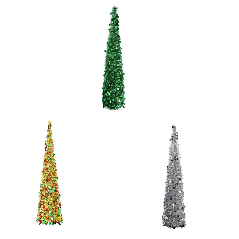 

Великолепная Складная искусственная Рождественская елка 5 футов Рождественская мишура с подставкой рождественские украшения для рождеств...