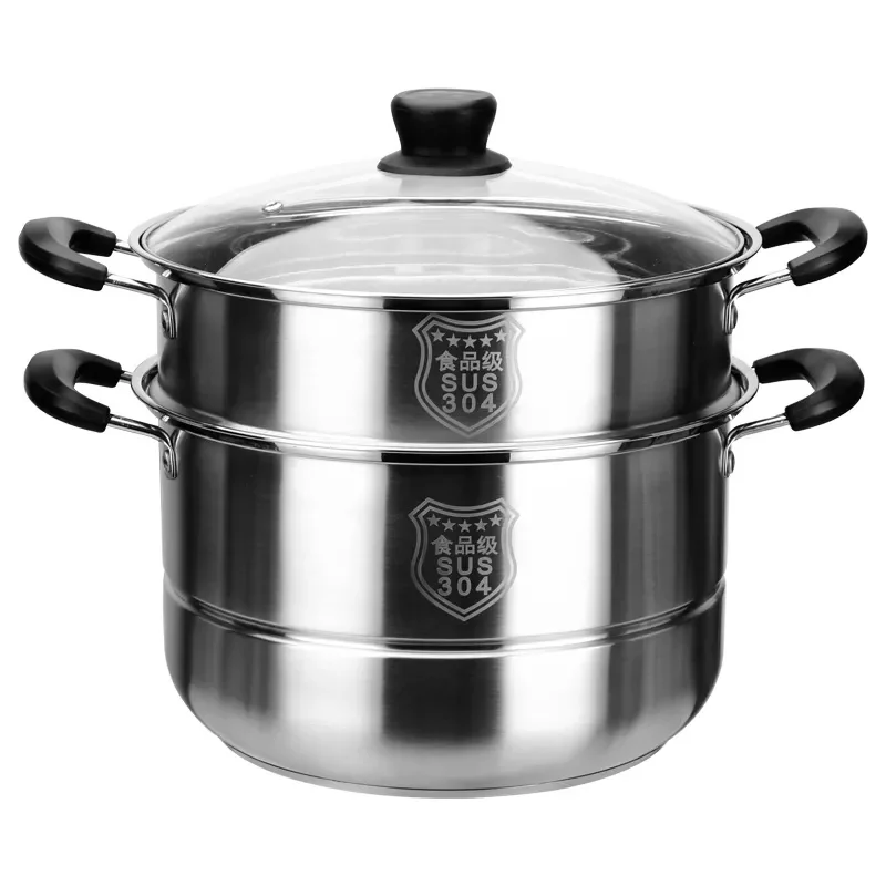 

Steamer Stainless Steel Household Multi-layer Thickened Double Bottom Steamer Soup Pot Gas Universal Induction Cooker Pot