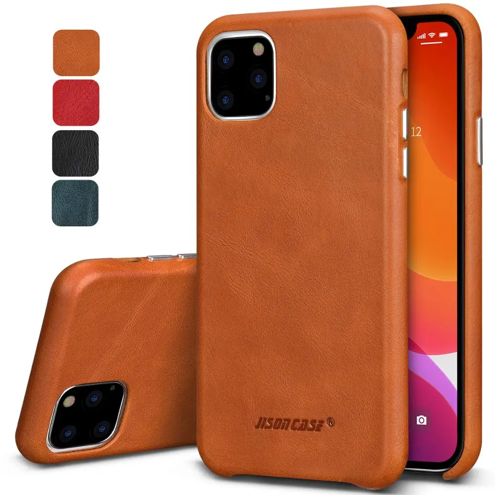 Jisoncase iPhone 11 Pro кожаный чехол ультра тонкий и мягкий с защелкой для 5 8
