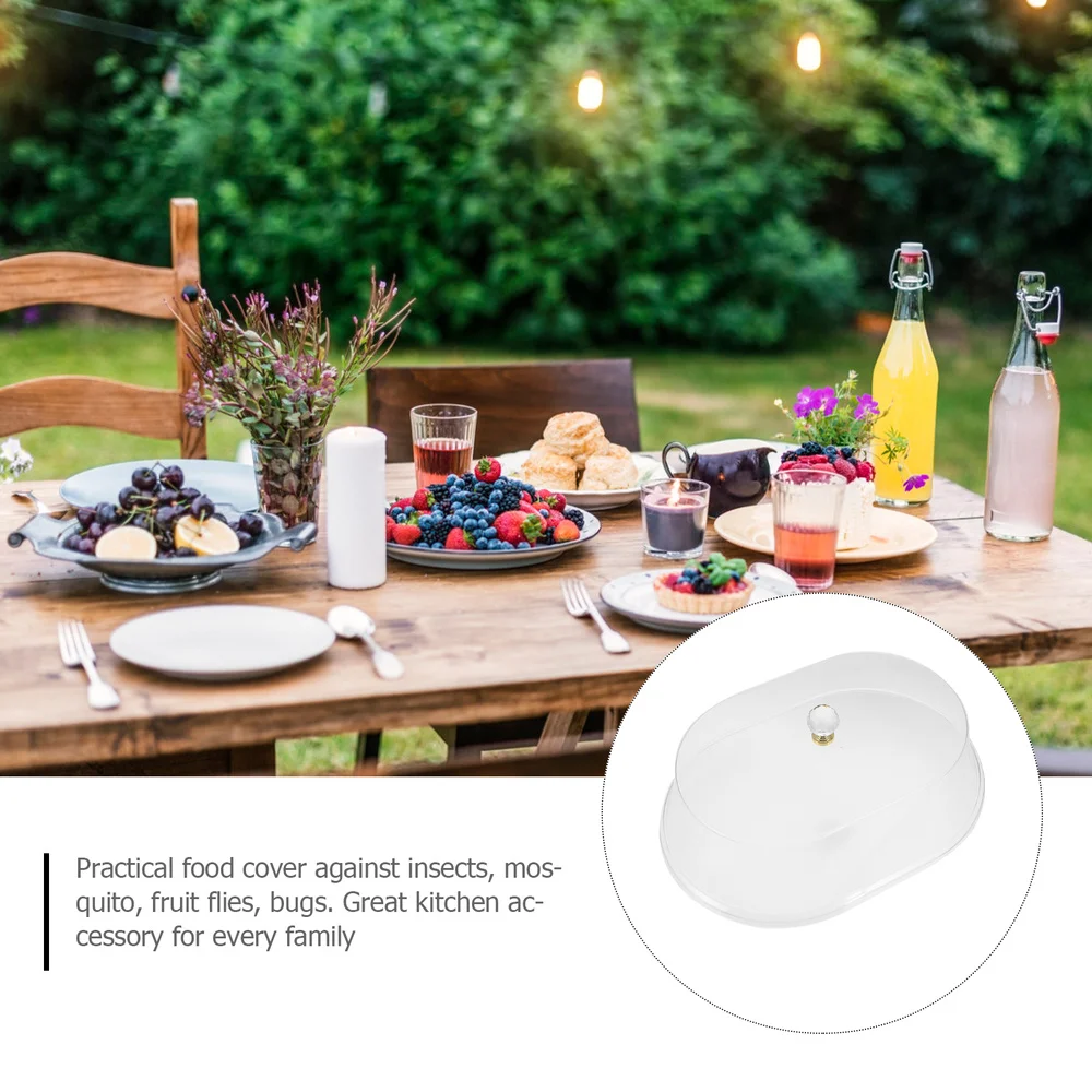 

1Pc Transparent PS Food Cover Practical Hotel Home Bakery Food Protector