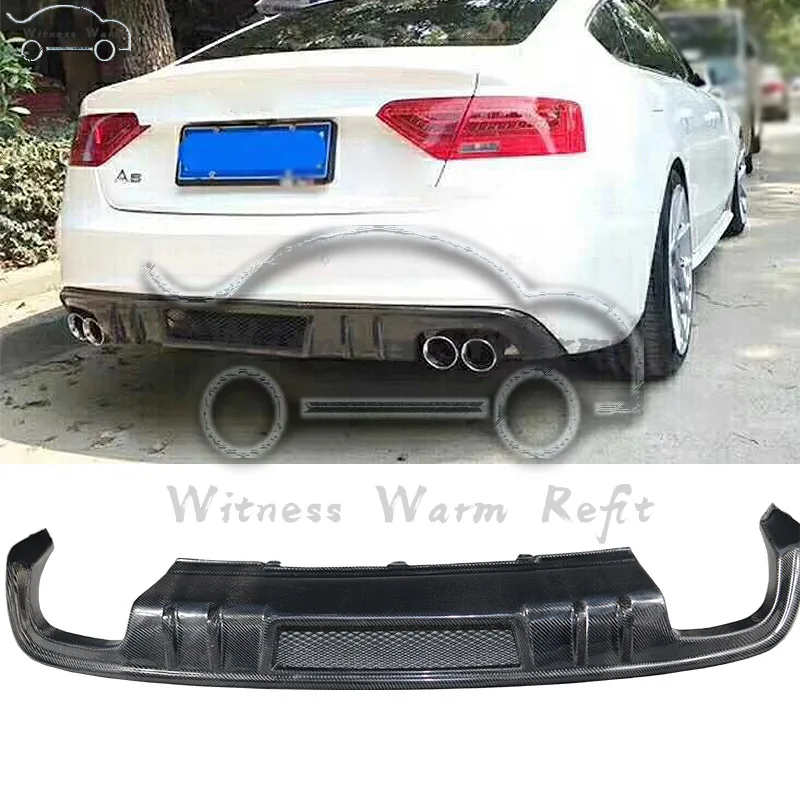 Автомобильный задний диффузор из углеродного волокна для Audi A5 Sline S5 4 двери 2 Двери