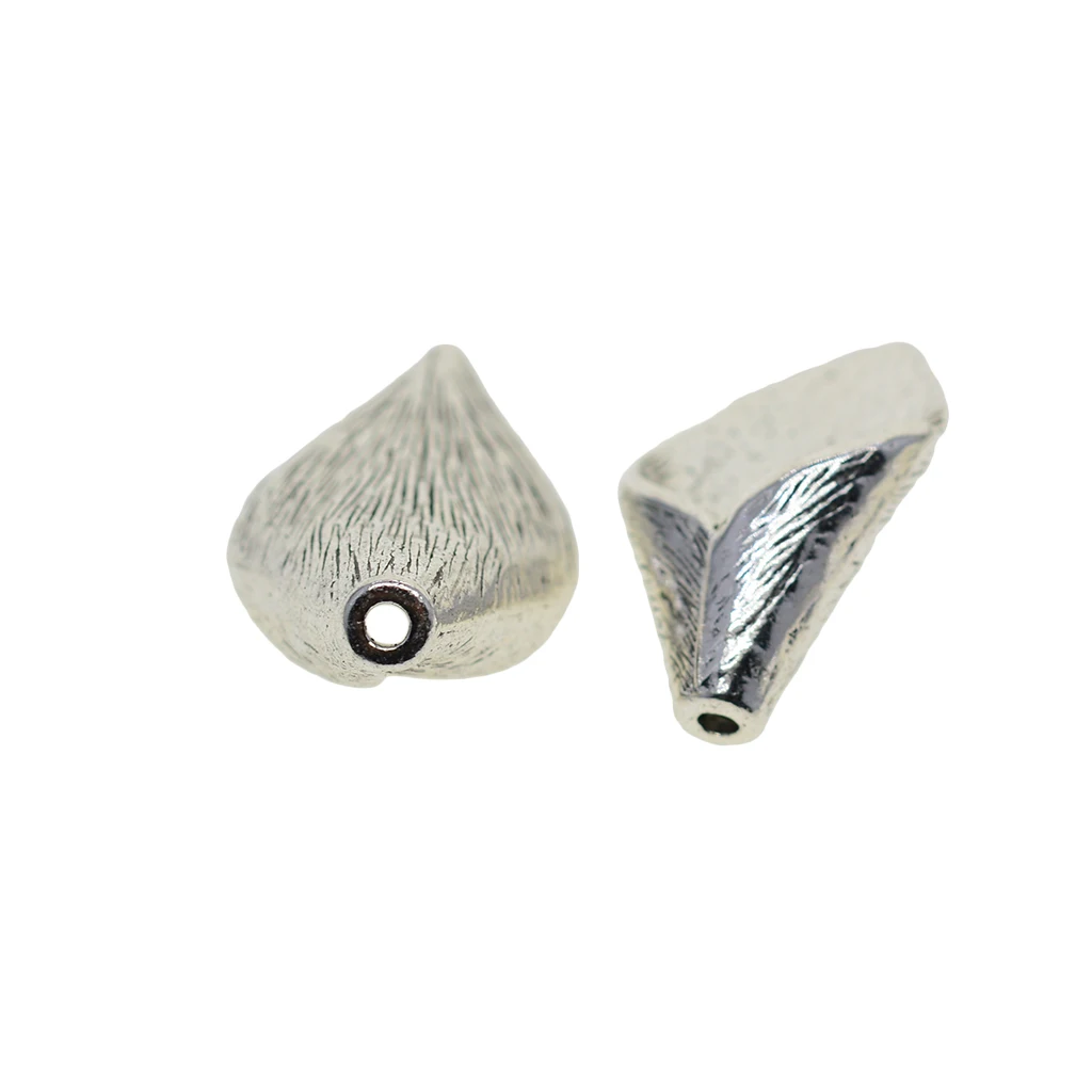 Набор из 20 античных серебряных бусин в стиле бохо с объемным изображением воды