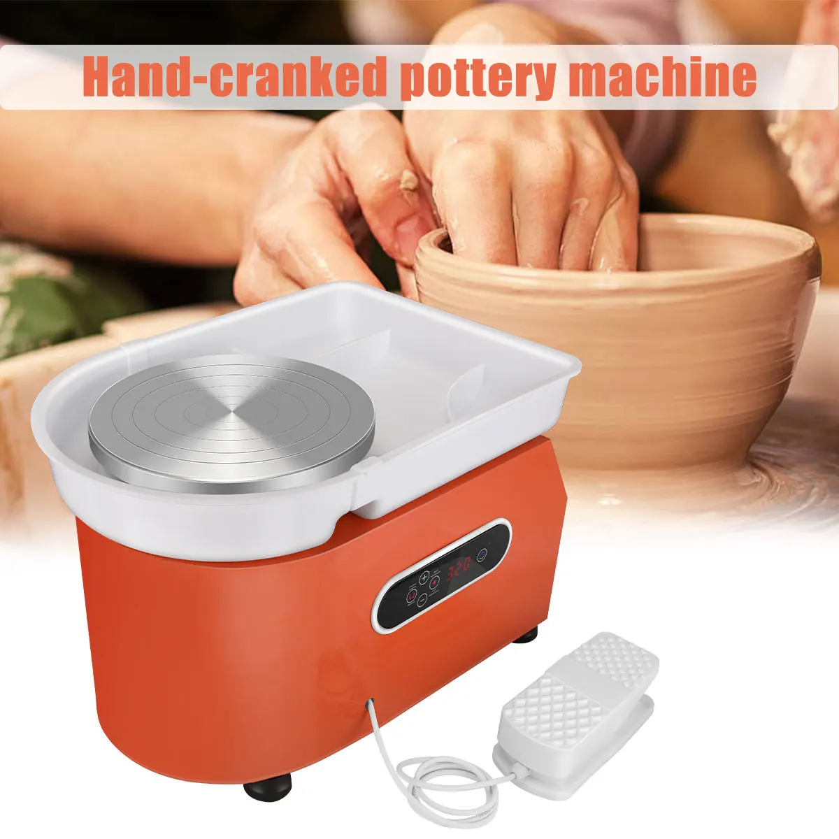 

Electric Pottery Wheel with LCD Display 25CM 350W Pottery Wheel Ceramic Work Clay Crafts DIY Craft Tools