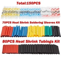150x assorted soldering sleeves heat shrink tubes kit insulated waterproof awg26 10 0 25 6 0mm