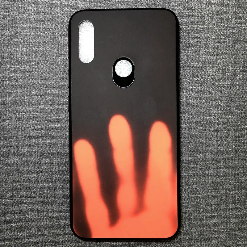 Thermal Induction Discolored Phone Case for Xiaomi8 SE Explorer Mi9 Mi Mix 2s Note3 6 Redmi7 6 Note6 Pro K20 TPU Back Cover - Цвет: Black to red