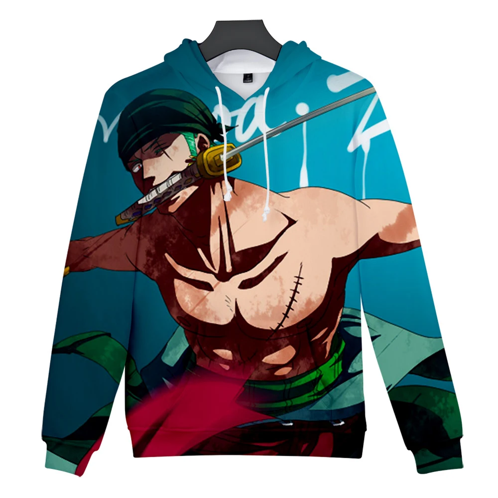 Толстовка Roronoa Zoro 3D для мужчин и женщин теплый свитшот повседневные модные