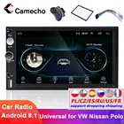 Автомобильный мультимедийный плеер Camecho Andriod 8,1 с GPS-навигацией, 2 Din, Wi-Fi, USB, FM, MirrorLink, 7 дюймов, HD, автомобильное аудио, стереомагнитола